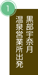 駅レンタカー黒部宇奈月温泉営業所出発